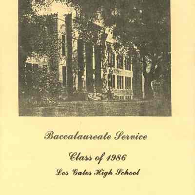LGHS Class of 1986 Baccalaureate Service Program