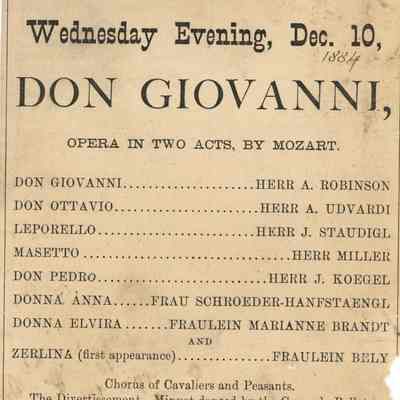 Metropolitan Opera House Program, "Don Giovanni"