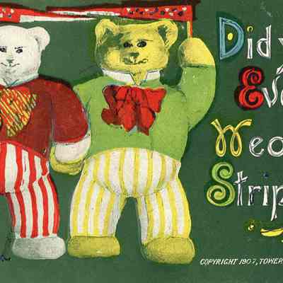 Illustrated Bears Postcard