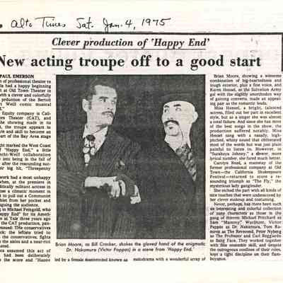 Palo Alto Times, January 4, 1975 Clipping, Photocopy