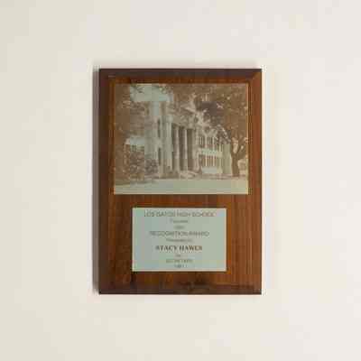 LGHS Recognition Award Plaque