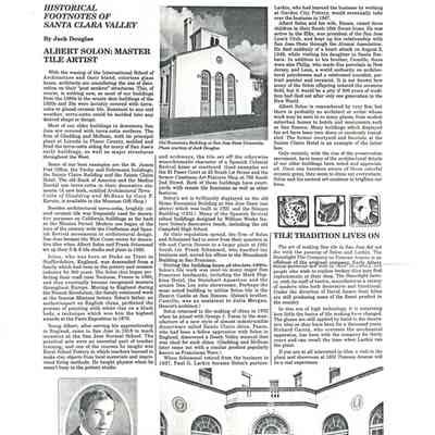 Historical Footnotes of Santa Clara Valley, Photocopy