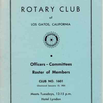 Rotary Club of Los Gatos Roster Booklets
