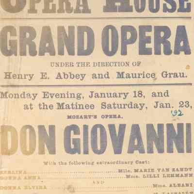 Metropolitan Opera House Program, "Don Giovanni"