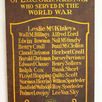 World War I Commemorative Plaque