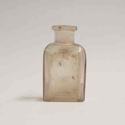 Square Bottle with Decorative Base