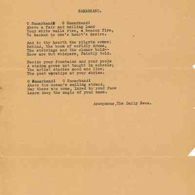 Samarkand Poem