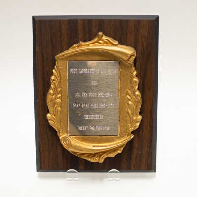 1990 Poet Laureate Plaque