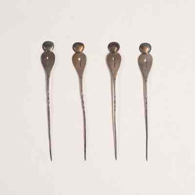 Decorative Silver Hairpins