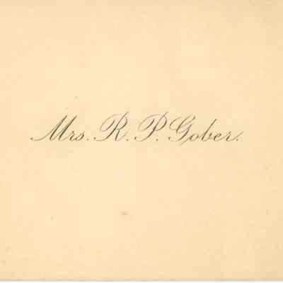 Mrs. Gober Calling Card