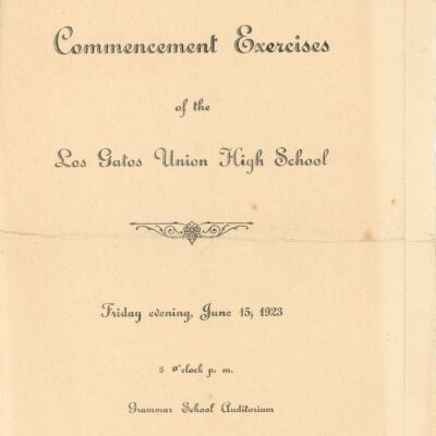 LGHS 1923 Commencement Exercises