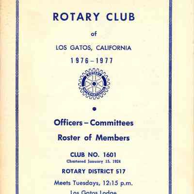 Rotary Club of Los Gatos Roster Booklet