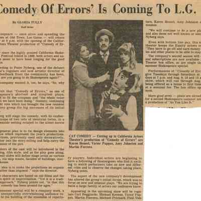 San Jose Mercury-News, August 1975 Clipping
