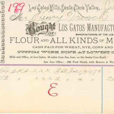 Los Gatos Manufacturing Co. Bill