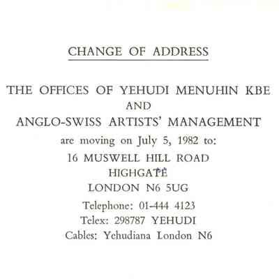 Change of Address Card