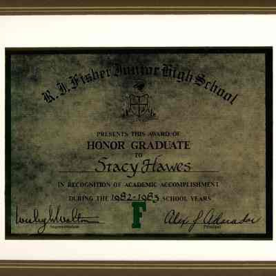 Fisher Junior High Honor Graduate Award