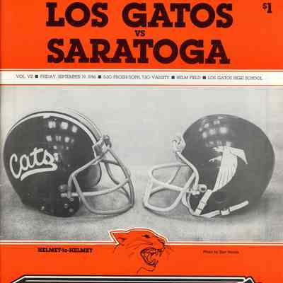 Los Gatos vs Saratoga Football Program