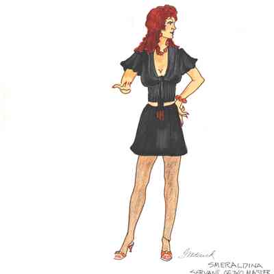 Costume Renderings for "The Servant of Two Masters"