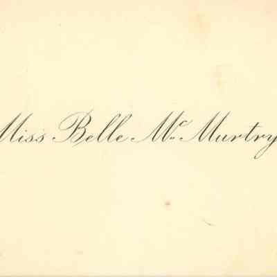 Belle McMurtry Calling Card