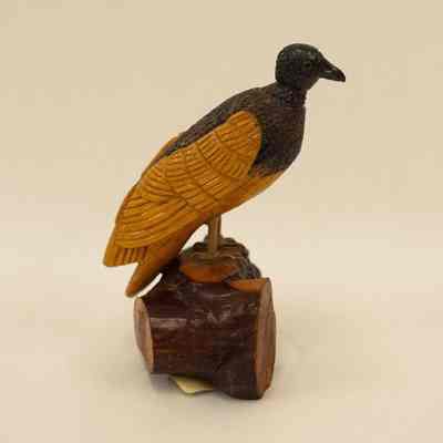 Black Vulture Wood Carving