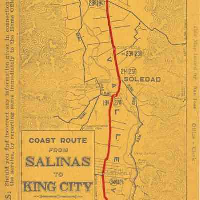 Salinas to King City Road Map