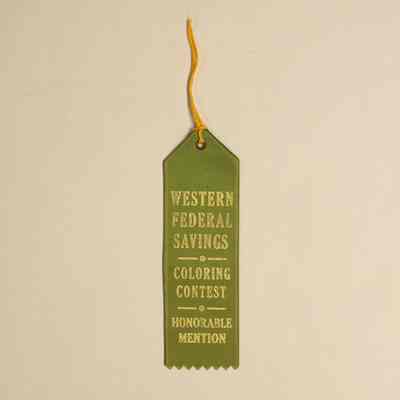 Western Federal Savings Coloring Contest Ribbon