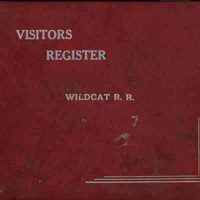 Wildcat Railroad Visitors Register