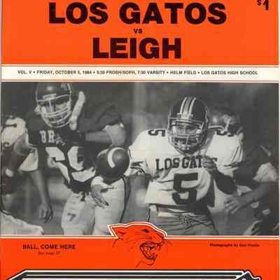 Los Gatos vs Leigh Football Program