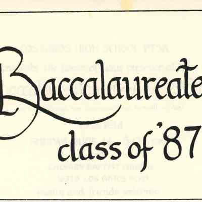 LGHS Class of 1987 Baccalaureate Invitation