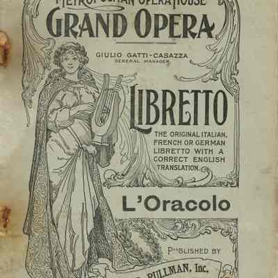 Metropolitan Opera House Program, "L' Oracolo"