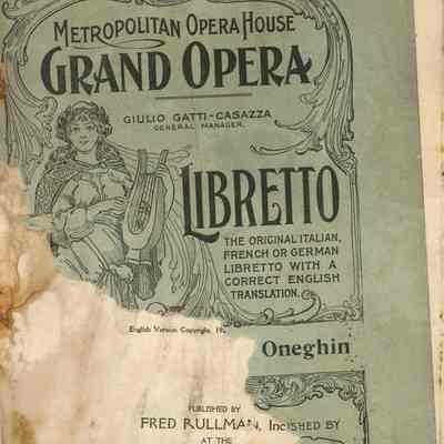 Metropolitan Opera House Program, "Eugenio Oneghin"
