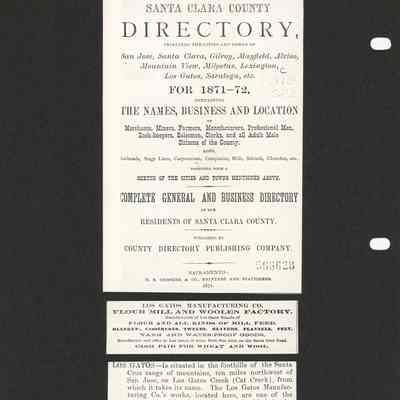 Santa Clara County Directory, Excerpt Copy
