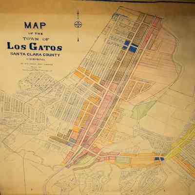 Map of the Town of Los Gatos