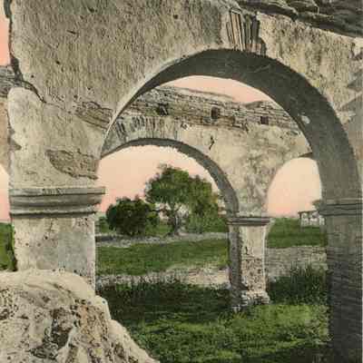Mission San Luis Rey Arches Postcard