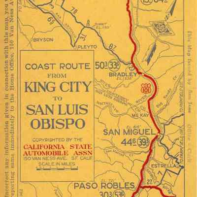 King City to San Luis Obispo Road Map