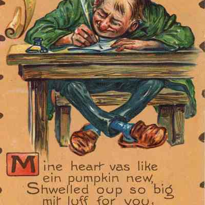 Whimsical Valentine Postcard