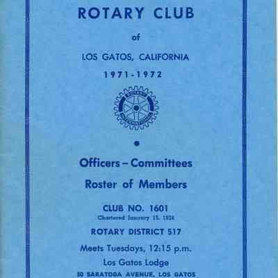 Rotary Club of Los Gatos Roster Booklet