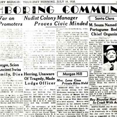 San Jose Mercury Herald, July 16, 1936