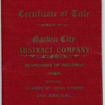 Garden City Abstract Company Certificate of Title