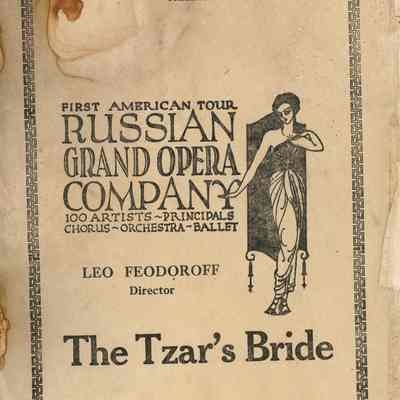 Russian Grand Opera Program, "The Tzar's Bride"