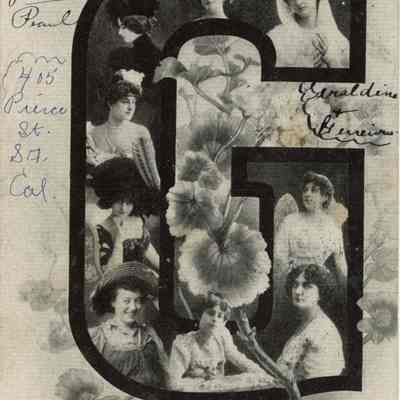 'G' Postcard