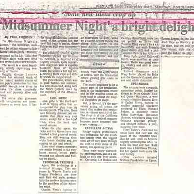 Palo Alto Times, June 28, 1969 Clipping, Photocopy