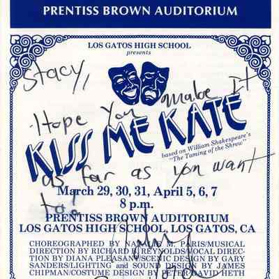 "Kiss Me Kate" Showbill