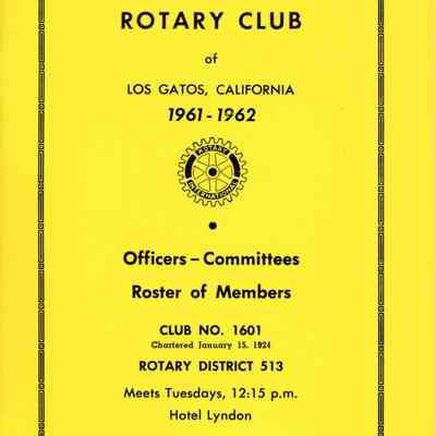 Rotary Club of Los Gatos Roster Booklet
