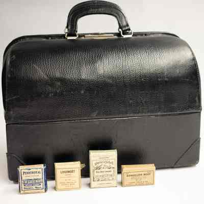Doctor's Briefcase with Medical Herbs