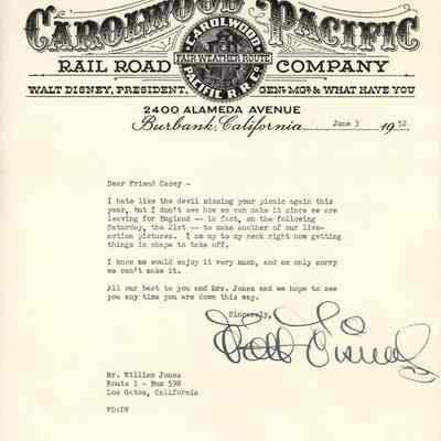 Walt Disney to Billy Jones