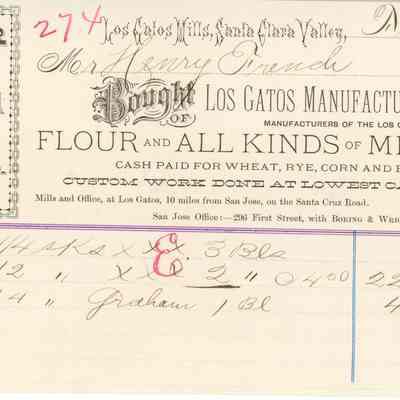 Los Gatos Manufacturing Co. Bill