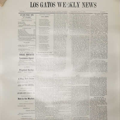 Los Gatos Weekly News, July 2, 1881