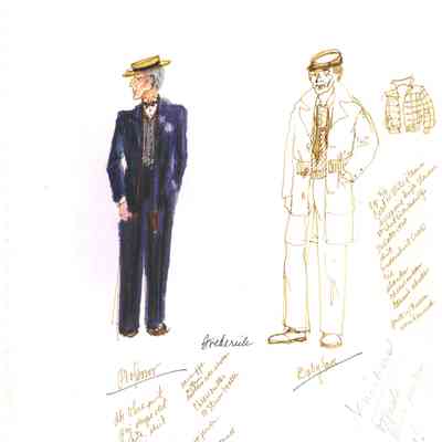 Costume Sketches and Notes for "Happy End"