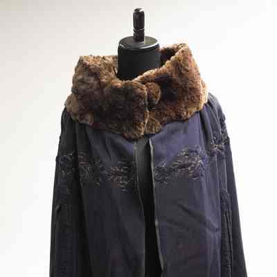 Cape with Fur Collar